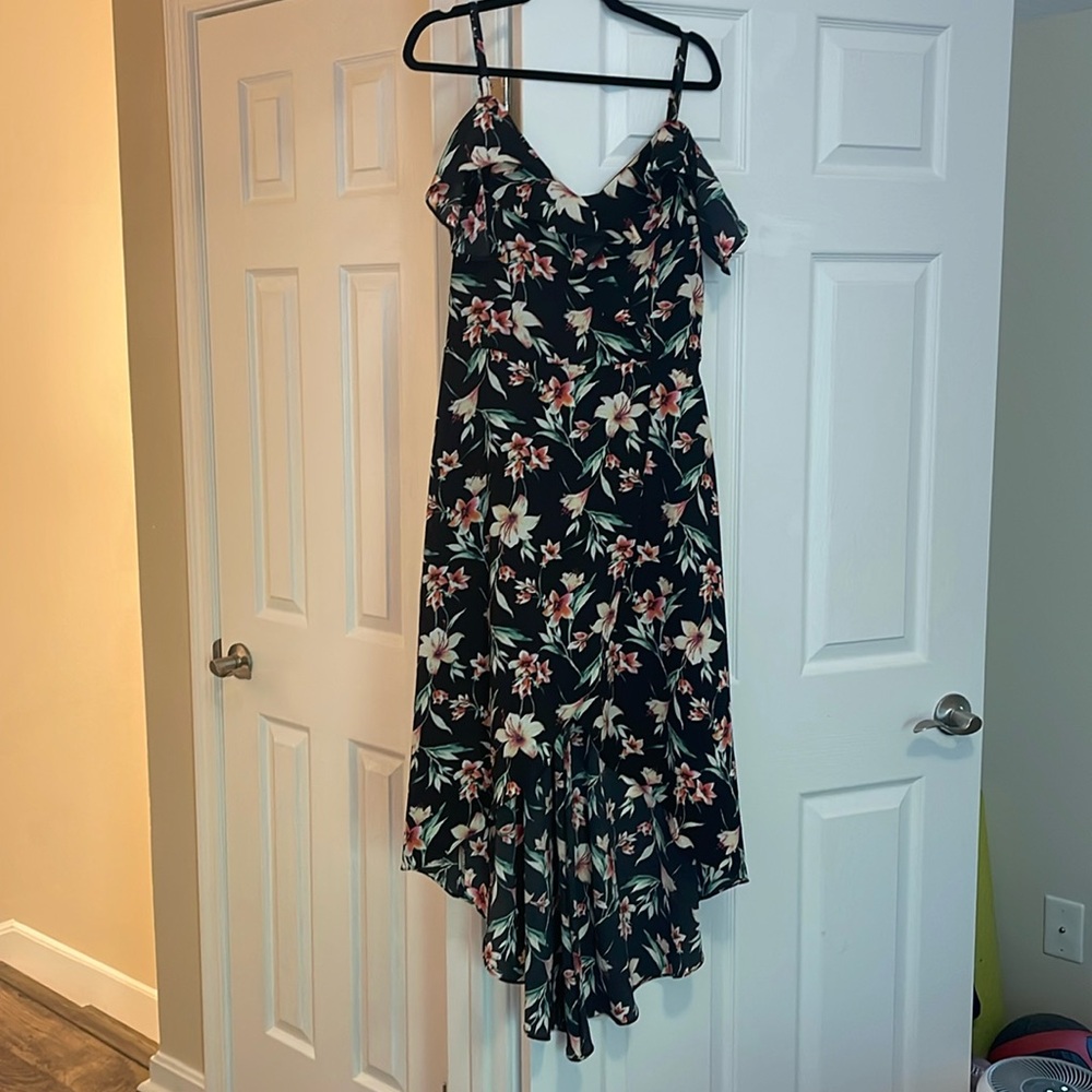 Fortune & Ivy Tropical Ruffle Dress